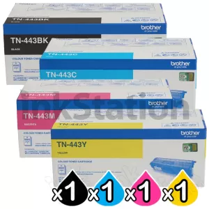 4-Pack Genuine Brother TN-443 Toner Combo [1BK,1C,1M,1Y]