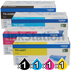 4-Pack Genuine Brother TN-446 Toner Combo [1BK,1C,1M,1Y]
