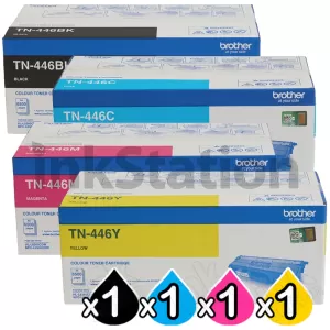 4-Pack Genuine Brother TN-446 Toner Combo [1BK,1C,1M,1Y]