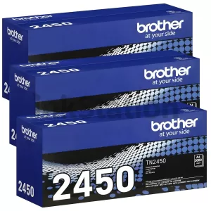 3 x Genuine Brother TN-2450 High Yield Toner Cartridge - 3,000 pages