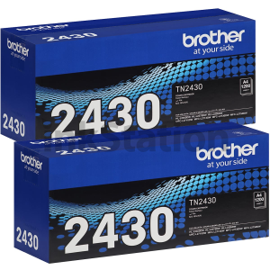 2 x Genuine Brother TN-2430 Toner Cartridge - 1,200 pages