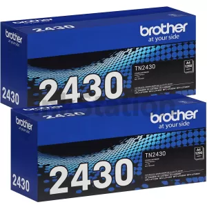 2 x Genuine Brother TN-2430 Toner Cartridge - 1,200 pages