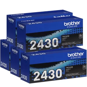 5 x Genuine Brother TN-2430 Toner Cartridge - 1,200 pages