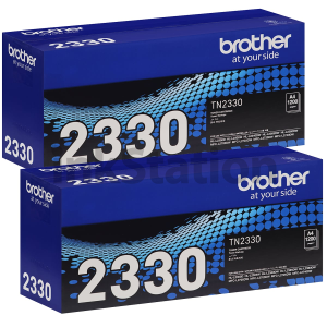 2 x Genuine Brother TN-2330 Toner Cartridge - 1,200 pages