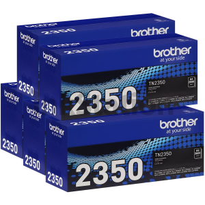 5 x Genuine Brother TN-2350 Toner Cartridge - 2,600 pages