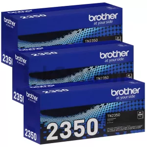 3 x Genuine Brother TN-2350 Toner Cartridge - 2,600 pages