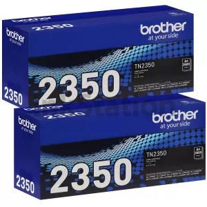 2 x Genuine Brother TN-2350 Toner Cartridge - 2,600 pages