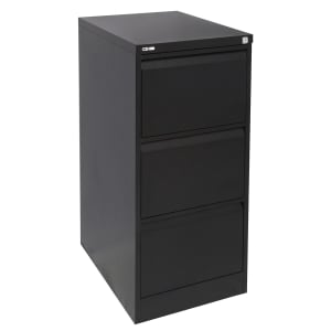 Rapidline 3 Drawer GO Vertical Filing Cabinet - Black Ripple
