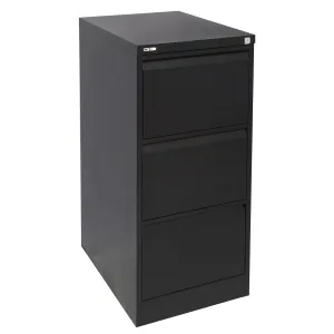 Rapidline 3 Drawer GO Vertical Filing Cabinet - Black Ripple