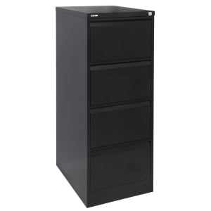 Rapidline 4 Drawer GO Vertical Filing Cabinet - Black Ripple