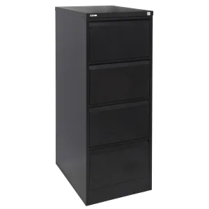Rapidline 4 Drawer GO Vertical Filing Cabinet - Black Ripple