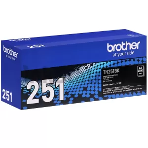 Genuine Brother TN-251BK Black Toner Cartridge - 2,500 pages
