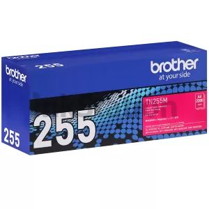 Genuine Brother TN-255M Magenta High Yield Toner Cartridge - 2,200 pages