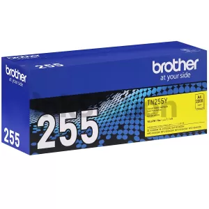 Genuine Brother TN-255Y Yellow High Yield Toner Cartridge - 2,200 pages