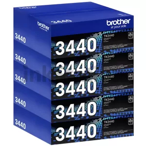 5 x Genuine Brother TN-3440 Toner High Yield - 8,000 pages