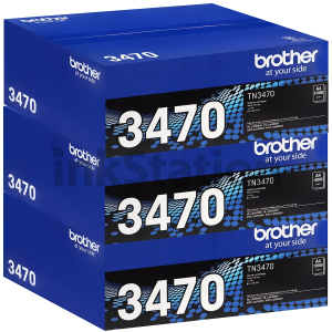 3 x Genuine Brother TN-3470 Toner Super High Yield - 12,000 pages