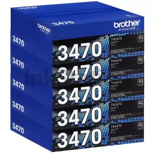 5 x Genuine Brother TN-3470 Toner Super High Yield - 12,000 pages