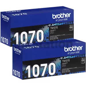 2 x Genuine Brother TN-1070 Toner - 1,000 pages