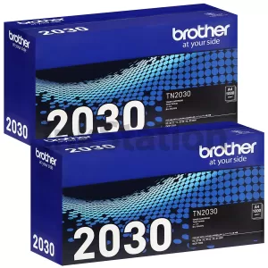 2 x Genuine Brother TN-2030 Toner Cartridge - 1,000 pages