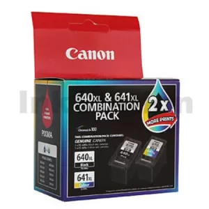 Canon PG-640XL CL-641XL Twin Pack Genuine High Yield Ink Cartridge [PG640XLCL641XL] [1BK + 1CL]