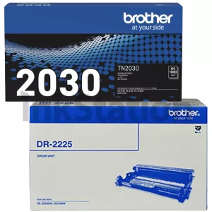 Genuine Brother TN-2030 Toner Cartridge + Genuine DR-2225 Drum Unit Combo