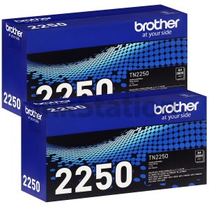2 x Genuine Brother TN-2250 Toner Cartridge - 2,600 pages