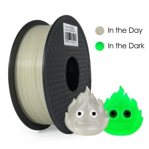 1 x Glow-In-Dark PLA 3D Filament 1.75mm Noctilucent White to Green - 1KG