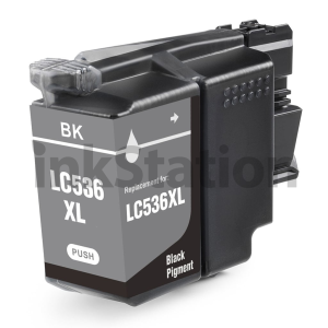 Compatible Brother LC-536XLBK Black High Yield Ink Cartridge - 2,500 pages