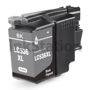 Compatible Brother LC-536XLBK Black High Yield Ink Cartridge - 2,500 pages
