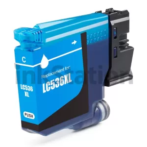 Compatible Brother LC-536XLC Cyan High Yield Ink Cartridge - 1,500 pages