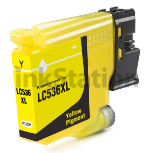 Compatible Brother LC-536XLY Yellow High Yield Ink Cartridge - 1,500 pages