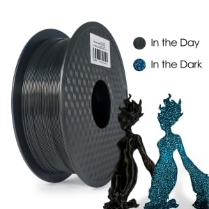 1 x Glow-In-Dark PLA 3D Filament 1.75mm Noctilucent Starry Blue - 1KG