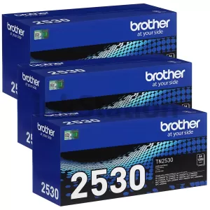 3 x Genuine Brother TN-2530 Toner Cartridge - 1,200 pages