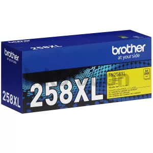 Genuine Brother TN-258XLY Yellow High Yield Toner Cartridge - 2,300 pages