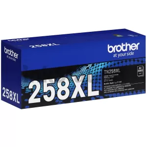 Genuine Brother TN-258XLBK Black High Yield Toner Cartridge - 3,000 pages