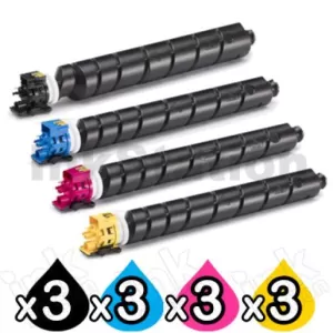 3 Sets of 4 Pack Non-Genuine alternative for TK-8529 Toner Cartridge suitable for Kyocera TASKalfa 4052CI 4053CI [3BK,3C,3M,3Y]