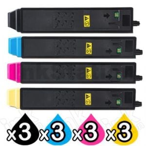 3 Sets of 4 Pack Non-Genuine alternative for TK-8119 Toner Cartridges suitable for Kyocera ECOSYS M8130CIDN, M8124CIDN [3BK,3C,3M,3Y]