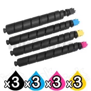 3 Sets of 4 Pack Non-Genuine alternative for TK-8339 Toner Cartridges suitable for Kyocera TASKalfa 3252CI, 3253CI [3BK,3C,3M,3Y]