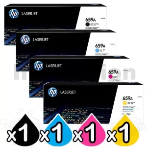 4 Pack HP 659A W2010A-W2013A Genuine Toner Cartridges Combo [1BK,1C,1M,1Y]