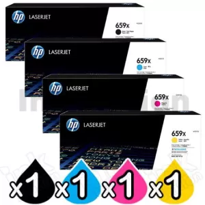 4 Pack HP 659X W2010X-W2013X Genuine High Yield Toner Cartridges Combo [1BK,1C,1M,1Y]