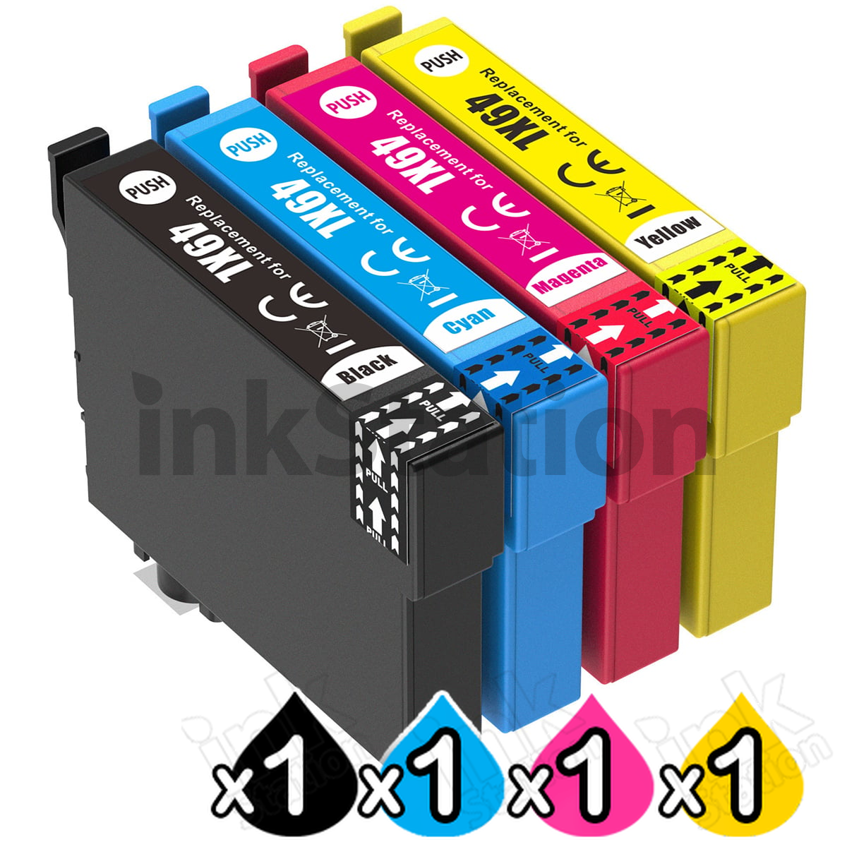 Epson 4 Pack Compatible for 49XL High Yield Ink Cartridges Combo ...