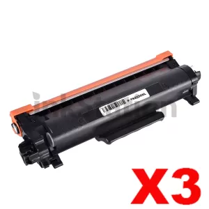 3 x Compatible Brother TN-2530XL High Yield Toner Cartridge - 3,000 pages