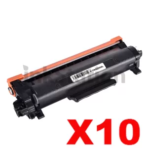 10 x Compatible Brother TN-2530XL High Yield Toner Cartridge - 3,000 pages