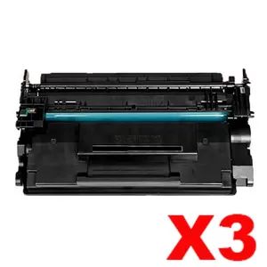 3 x HP 89X CF289X High Yield Compatible Black Toner Cartridge - 10,000 Pages