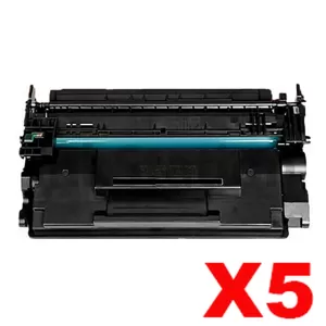 5 x HP 89X CF289X High Yield Compatible Black Toner Cartridge - 10,000 Pages