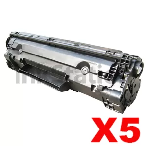 5 x HP CB436A (36A) Compatible Black Toner Cartridge - 2,000 Pages