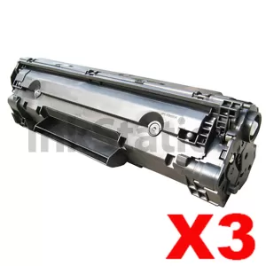3 x HP CB436A (36A) Compatible Black Toner Cartridge - 2,000 Pages