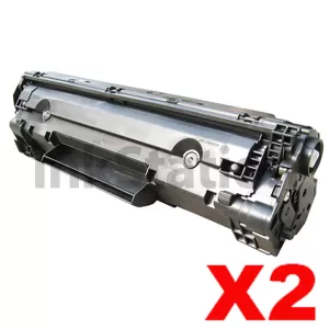 2 x HP CB436A (36A) Compatible Black Toner Cartridge - 2,000 Pages