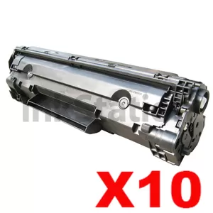 10 x HP CB436A (36A) Compatible Black Toner Cartridge - 2,000 Pages