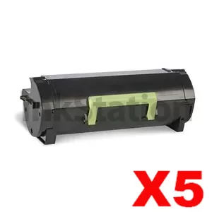 5 x Lexmark 603H (60F3H00) Compatible MX310 / MX410 / MX511 / MX611 Black High Yield Toner Cartridge - 10,000 pages